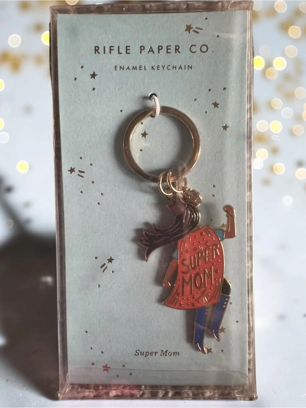 Rifle Paper Co. Super Mom Enamel Keychain - NEW